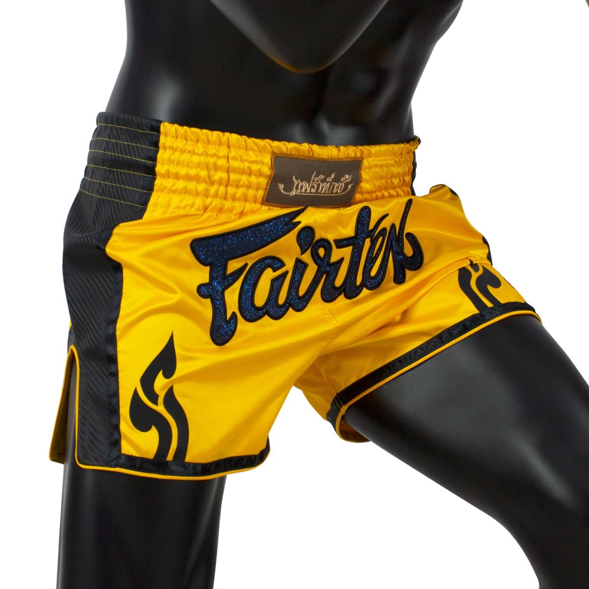 Fairtex Amarillo - Pantalones cortos de muay thai