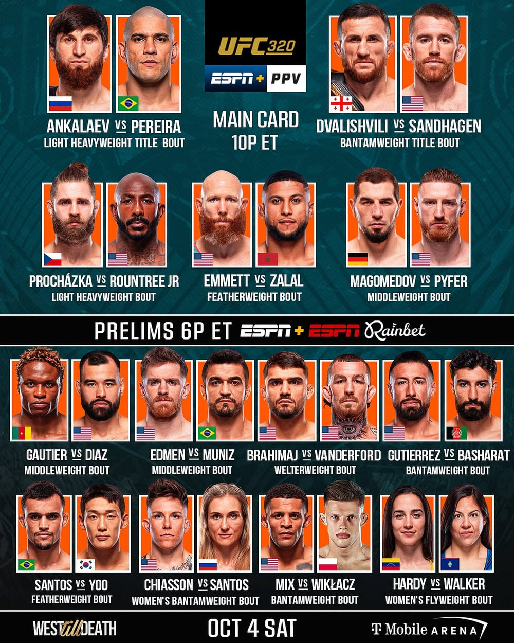 UFC 320 tomorrow Ankalaev Vs Pereira 2 Merab Vs Sandhagen And P ufc-320-tomorrow-ankalaev-vs-pereira-2-merab-vs-sandhagen-and-p