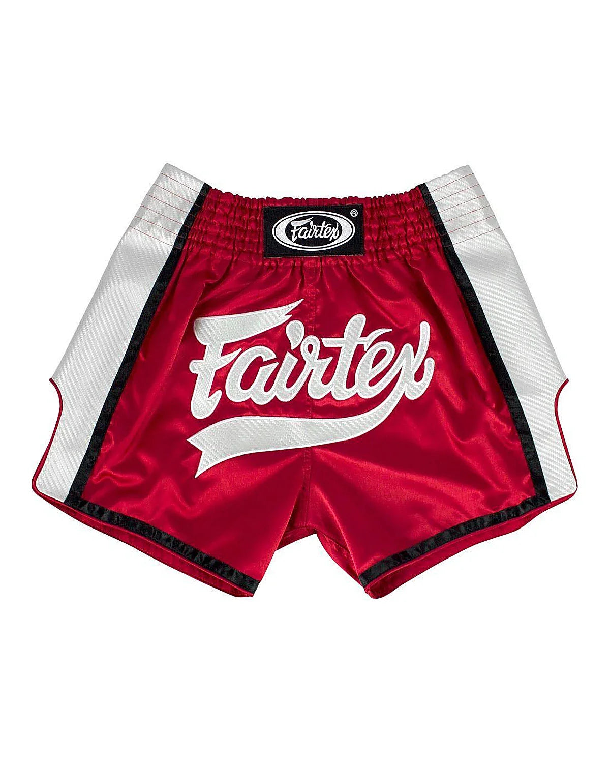 Pantalones cortos de Muay Thai Fairtex - Rojo/Blanco