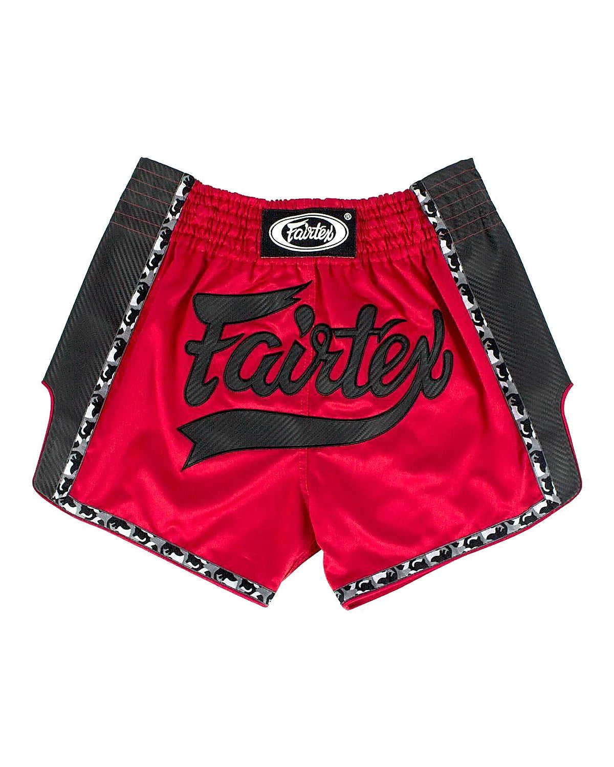 Pantalones cortos de Muay Thai Fairtex - Rojo/Negro