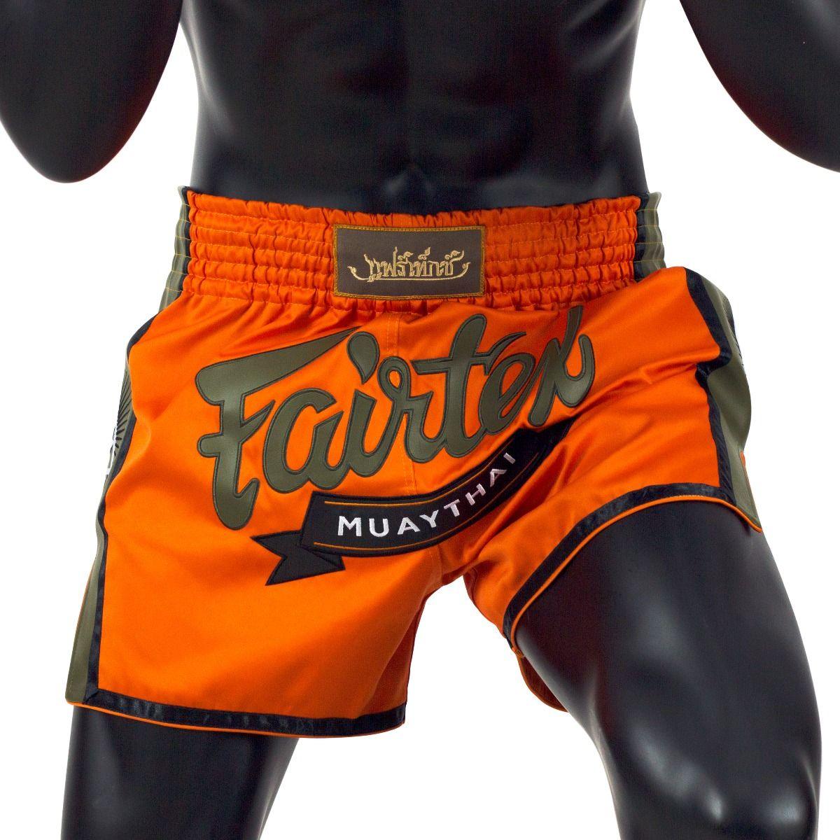 Shorts Muay Thai Fairtex - Laranja - Thai Shark