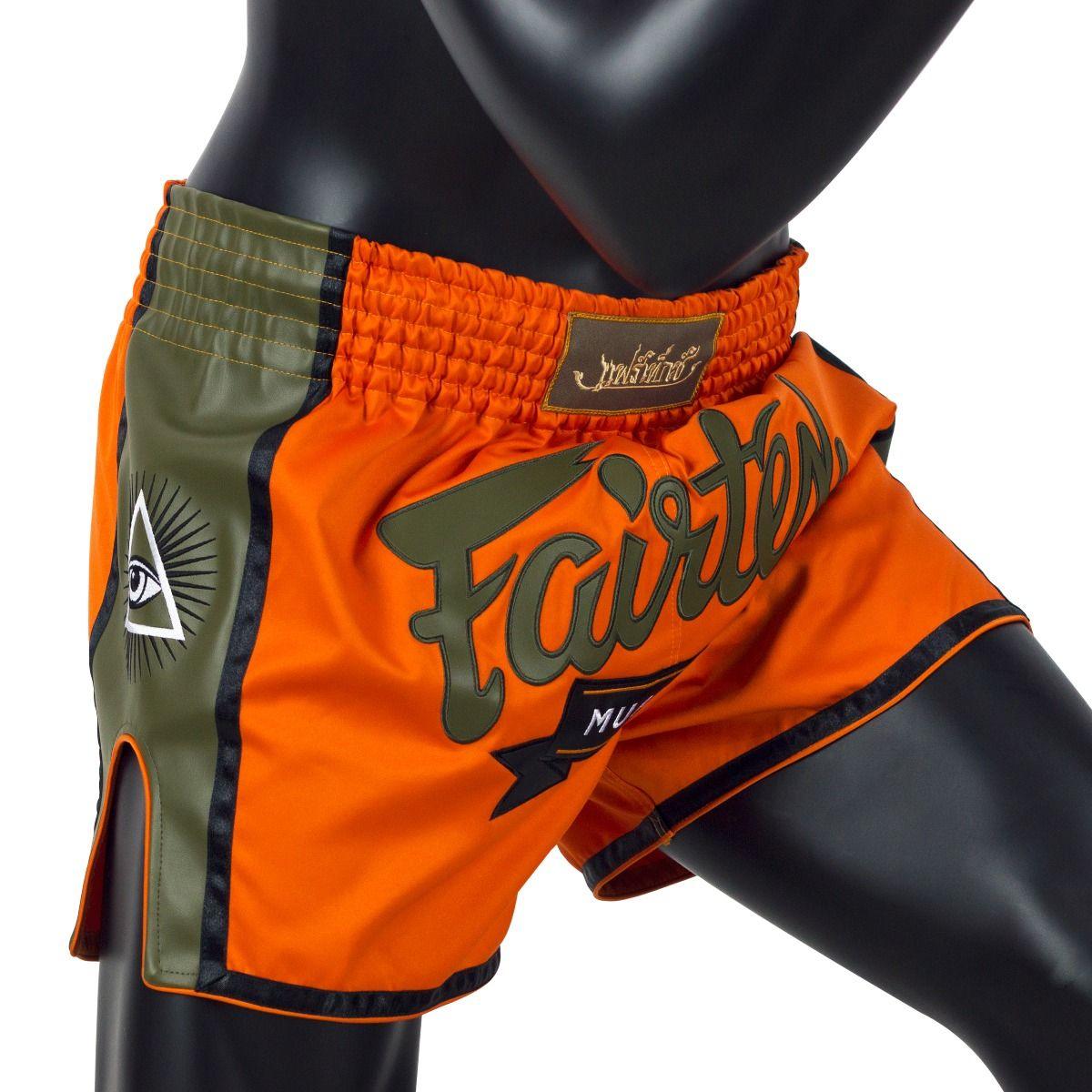 Shorts Muay Thai Fairtex - Laranja - Thai Shark