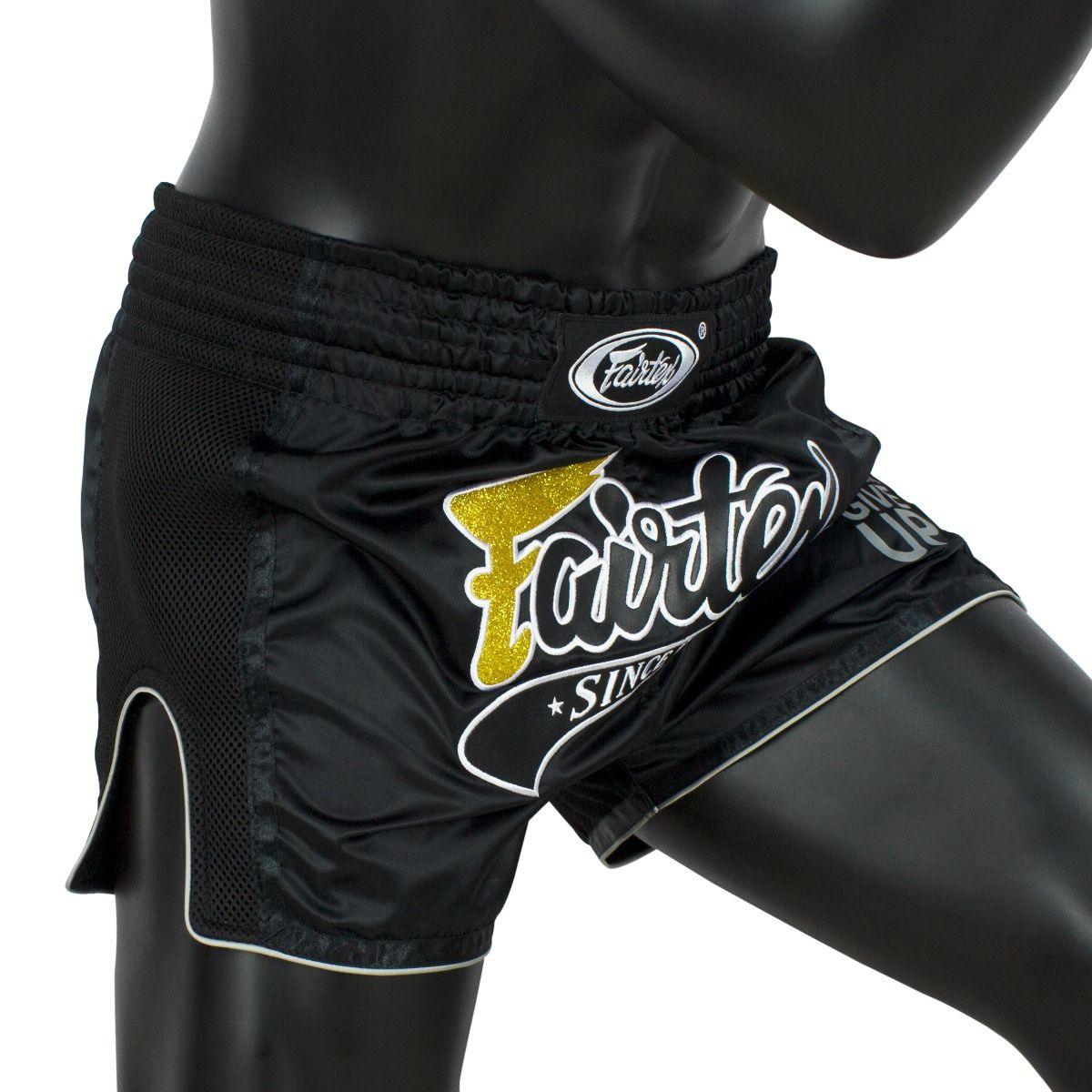 Shorts Muay Thai Fairtex - Preto - Thai Shark