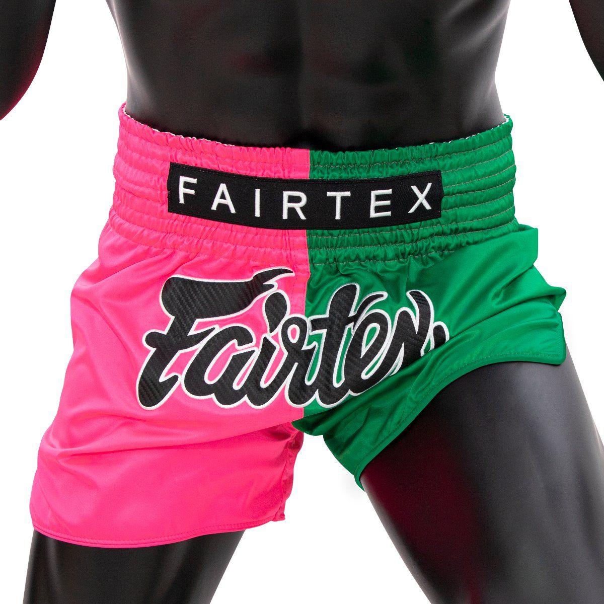 Shorts Muay Thai Fairtex - Rosa/Verde - Thai Shark