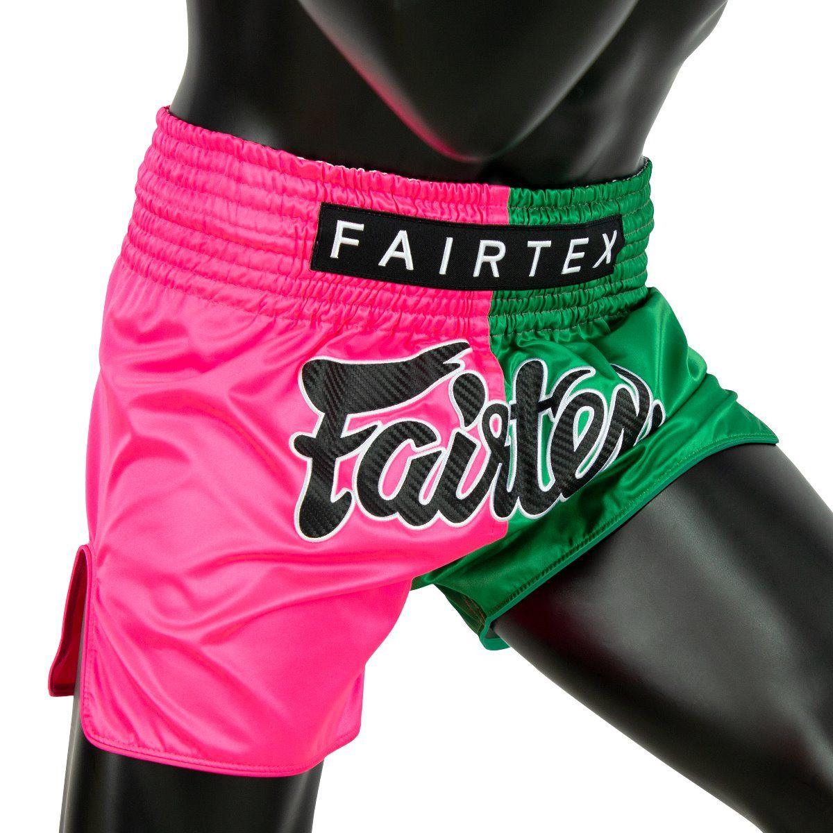 Shorts Muay Thai Fairtex - Rosa/Verde - Thai Shark